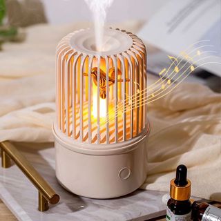 Umidificador De Ar Ultra-Sônico De Névoa Fria 200ML Aroma Elétrico Luz Noturna Com Aromaterapia Musical LA-0635