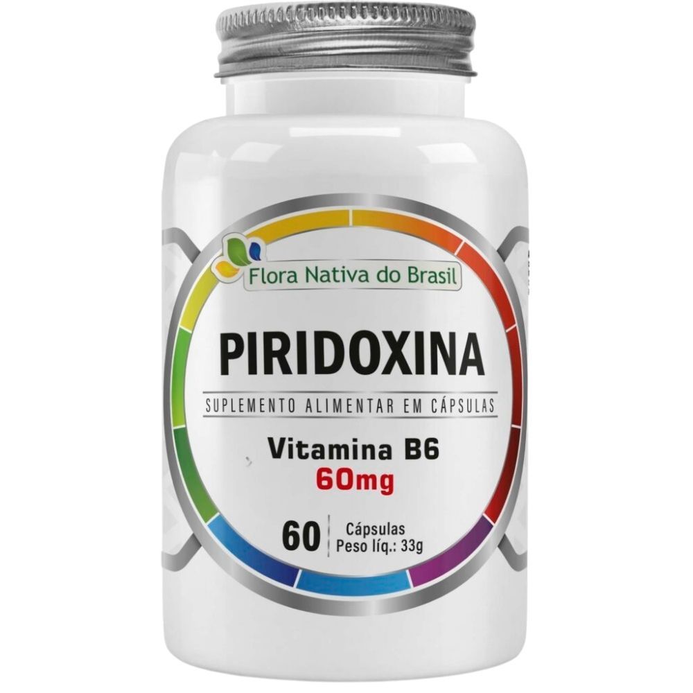 Vitamina B6 (Piridoxina) 60 cápsulas - Flora Nativa em Oferta na Shopee