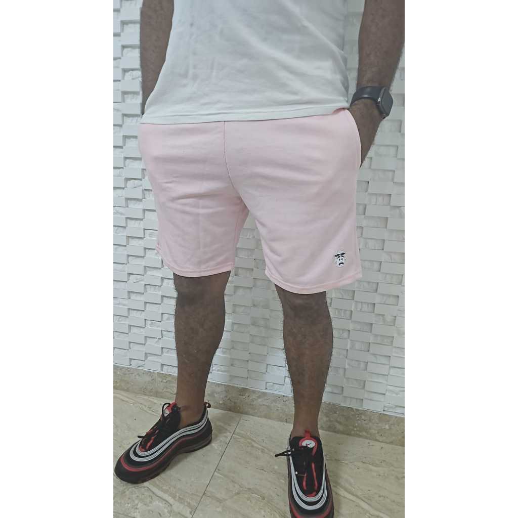 Bermuda Shorts Refletiva Moletom/moletinho Masculino Casual Treino PROMOÇAO.