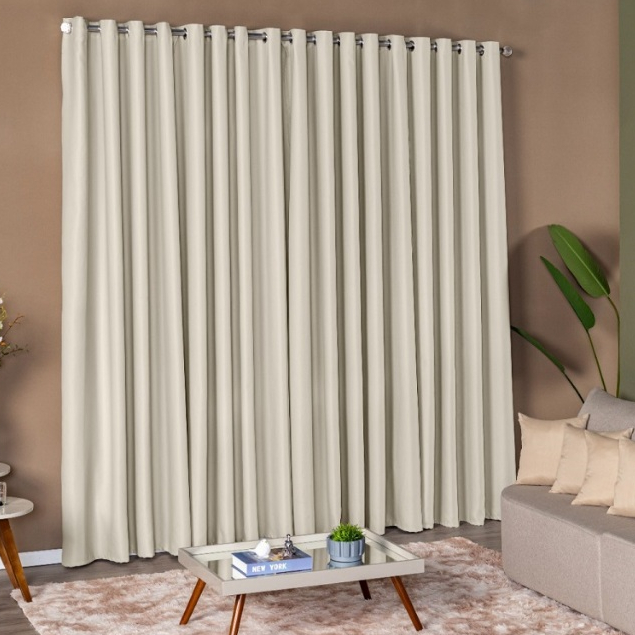 Cortina Blackout 2,30 x 2,80 Cortina Blecaute Tecido- Tecido Duplo Corta Luz 100%