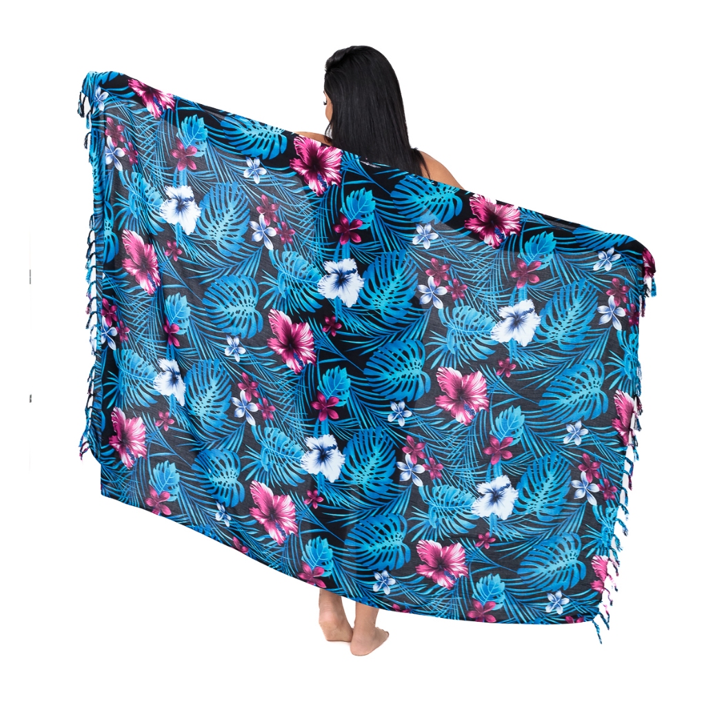 Canga de Praia Viscose Grande Macia Floral Flor Colorida - Sports & Outdoors