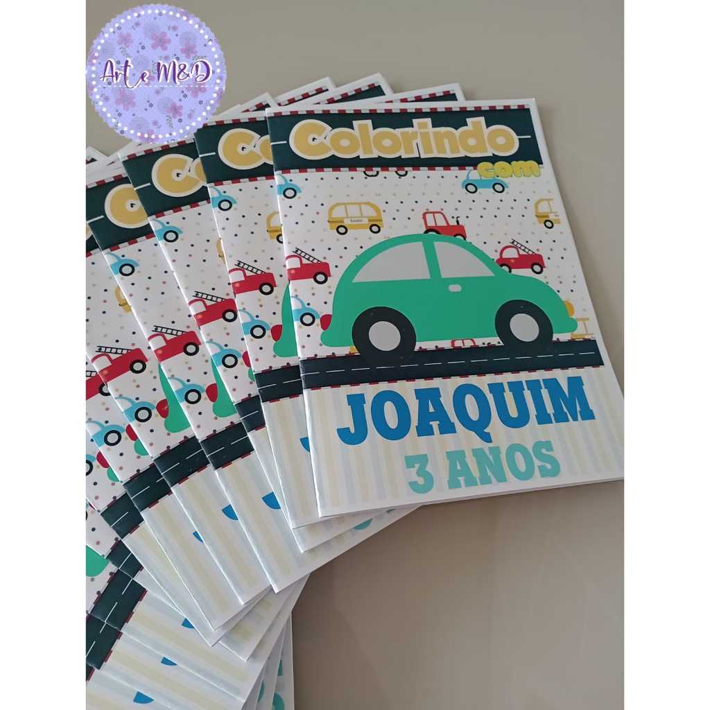 Kit Livro Revistinha Revista 10x14cm para colorir Capa Lembrancinha Aniversário Carros em Oferta na Shopee