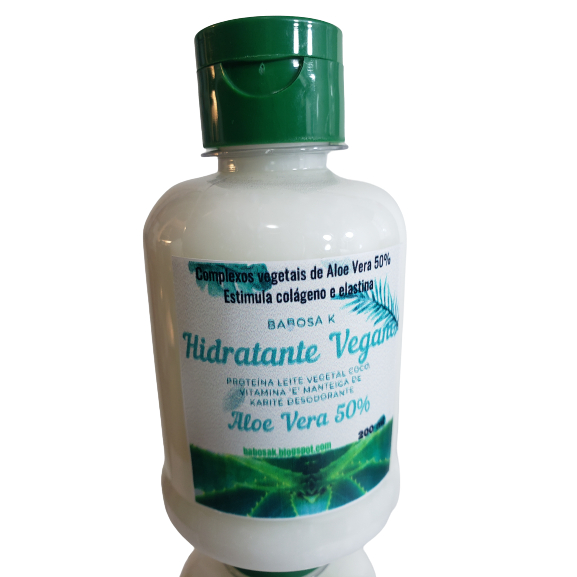 Hidratante Aloe Vera 50% natural orgânico BabosAK 200ml