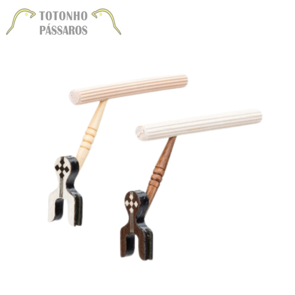 Poleiro Maritaca Dorminhoco Torneada Pequeno Frisado para Gaiola de Pássaros Malha Fina - Coleiro, Pintassilgo