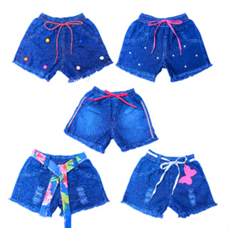 Short Jeans Infantil Feminino Bebe Moda Blogueira Confortável Diversos Modelos