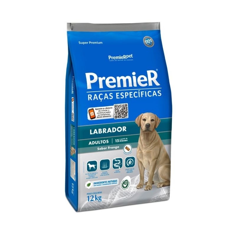 Premier 12kg Raças Específicas Labrador Cães Adultos Ração
