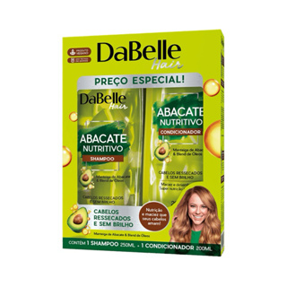 Kit Shampoo 250ml e Condicionador 175ml Abacate Nutritivo Dabelle em Oferta na Shopee