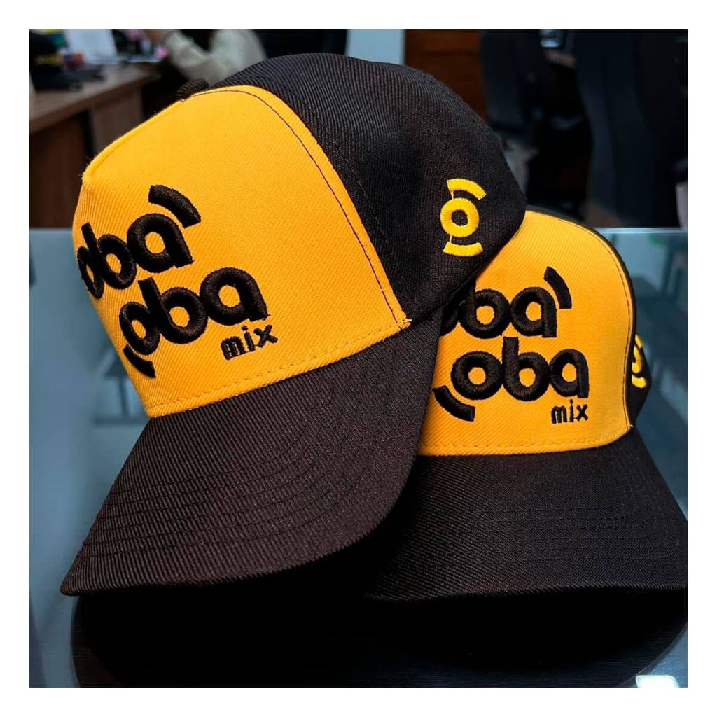 Boné com Tela [Preto/Amarelo] Marca Oba Oba Mix Modelo BN-OOM