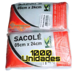 Saquinhos Saco De Sacolé 5x24 Gelinho Dindim Geladinho Farofa Talher - 500 ou 1000 unidades