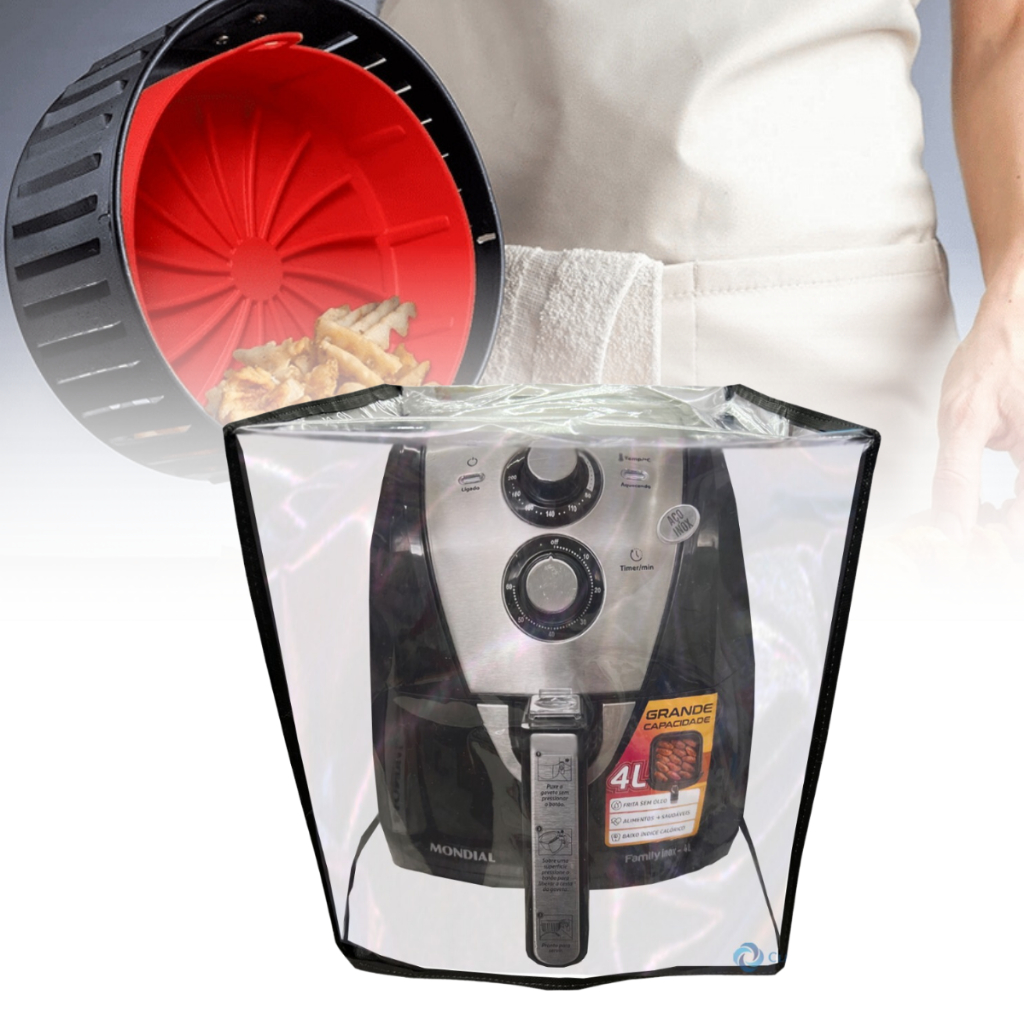 CAPA PARA AIR FRYER MONDIAL FAMILY 4L CRISTAL em Oferta na Shopee