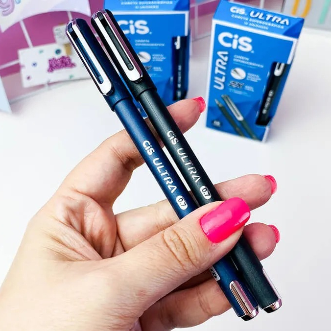 Caneta Cis Ultra Ponta Agulha 0.7mm - Escrita Fina - Kit ou Unidade