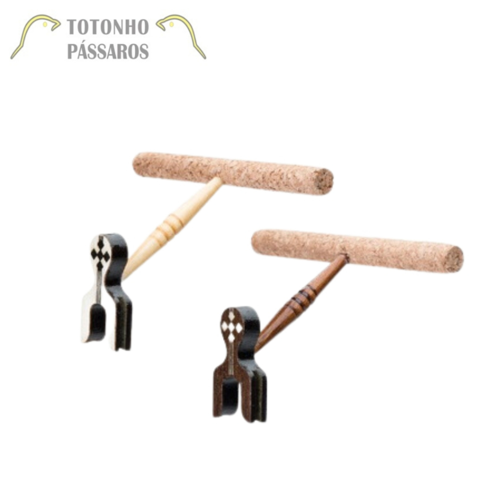 Poleiro Maritaca Dorminhoco Torneada Lateral Pequeno Cortiça Marrom para Pássaros Malha Fina - Coleiro, Pintassilgo