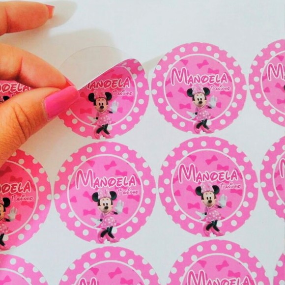 Tag Adesiva Redonda Personalizada Cortada 45/48/48/70 und - Fazemos qualquer tema