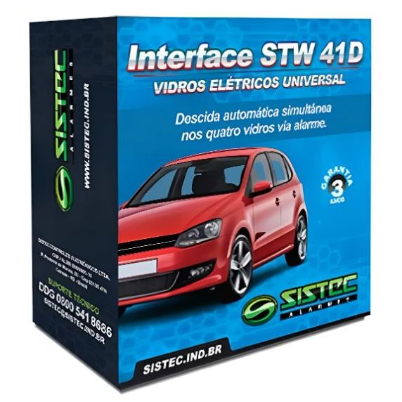 Módulo de Vidro Elétrico Sistec STW 41D em Oferta na Shopee