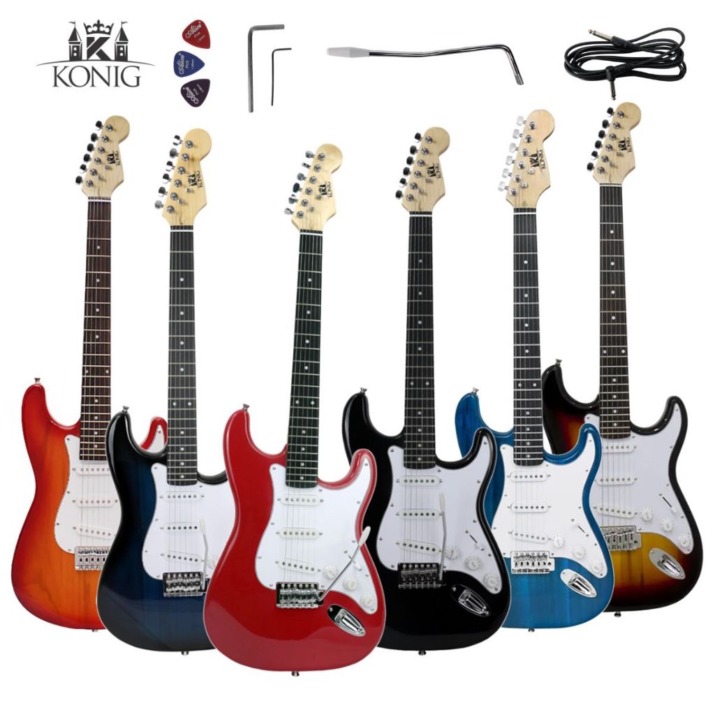 Imagem Guitarra Elétrica Stratocaster Konig 6 Cordas P10 para o amplificador