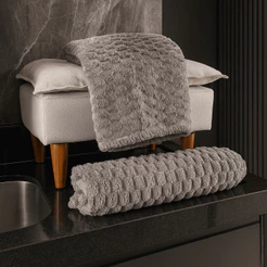Kit c/2 Toalha de Banho Micro-Fibra Luxo 140cm x 70cm