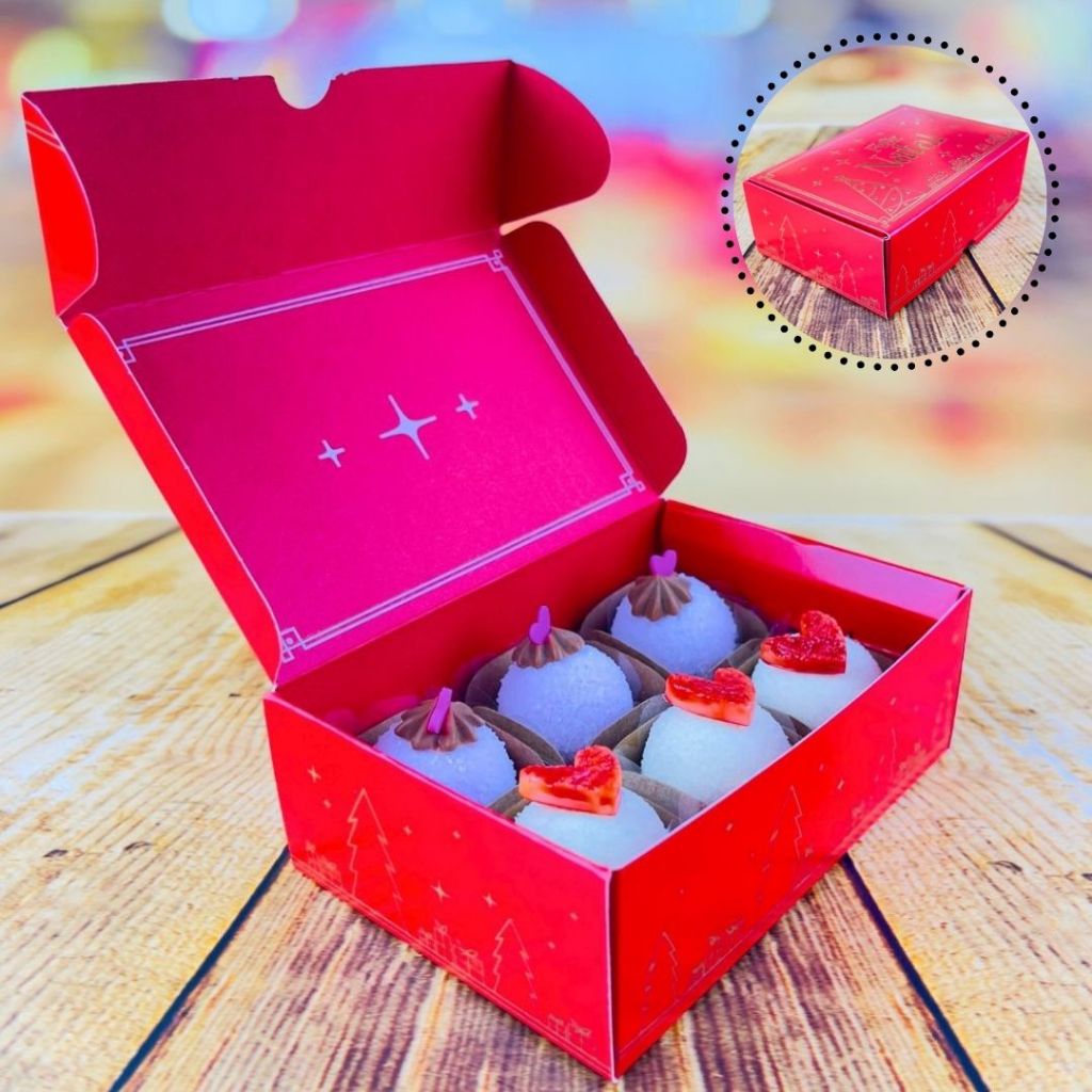 10 CAIXA P/ 06 DOCES - NATAL LUZ 5681 (NATAL 2025 IDEIA) (CHOCO)
