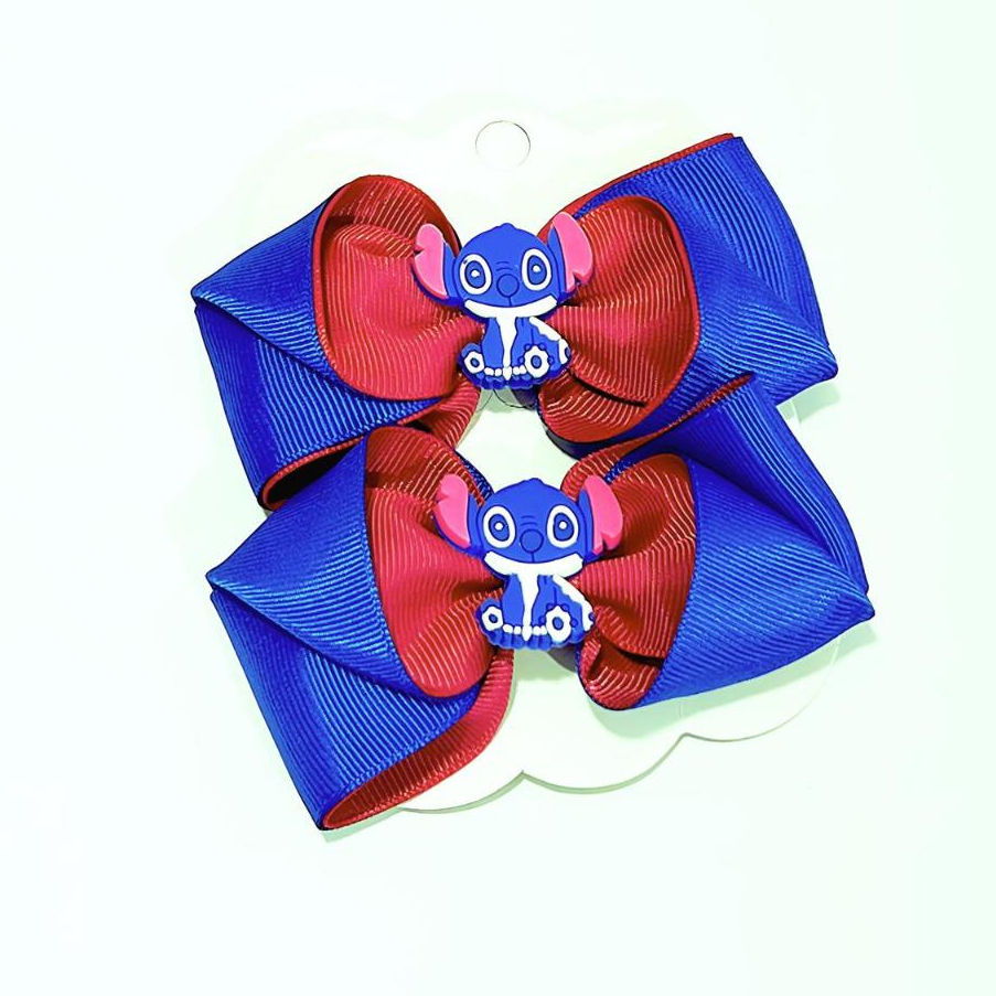Acessorio Laço Bico de papagaio pato infantil criança Personagem Lilo Stitch Estilo presilha feminino menina penteado