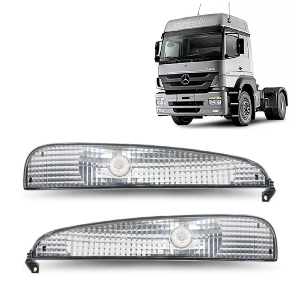 Par Lanterna Seta Pisca Dianteira Mercedes Benz Axor Ld E Le Branco