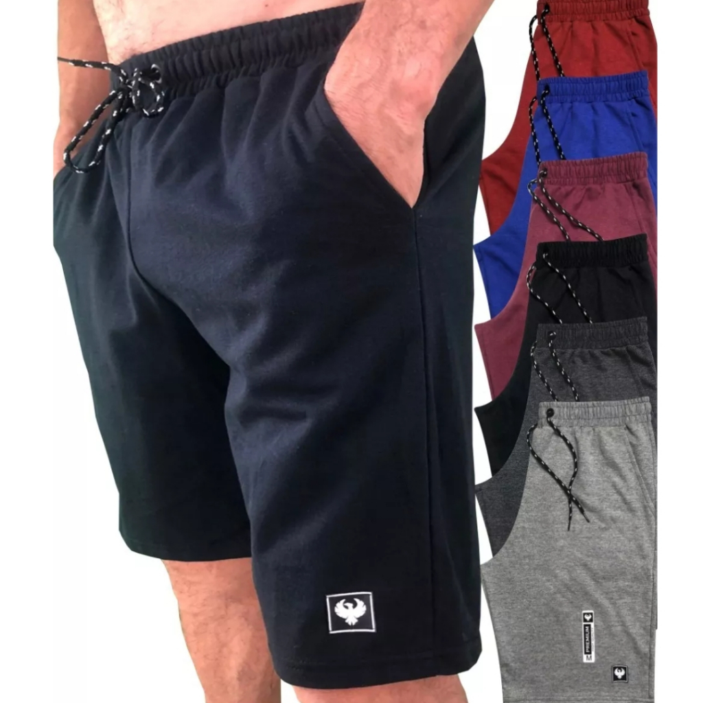 Bermuda De Moletom Esporte Com Bolso E Elastico Muito Confortavel Prmoção em Oferta na Shopee