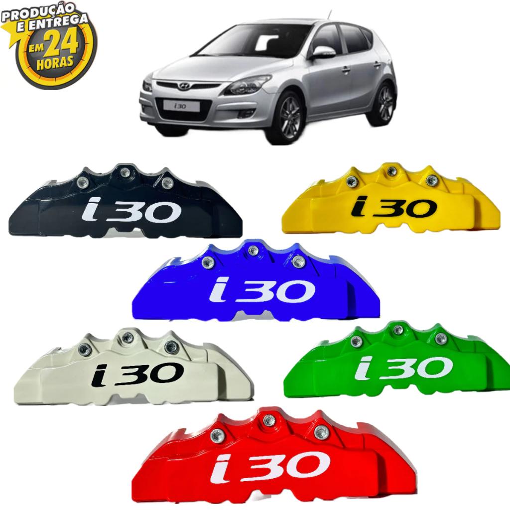 Capa Pinça Freio i30 Compatível Aro 15 a 28 4Pçs + Cola