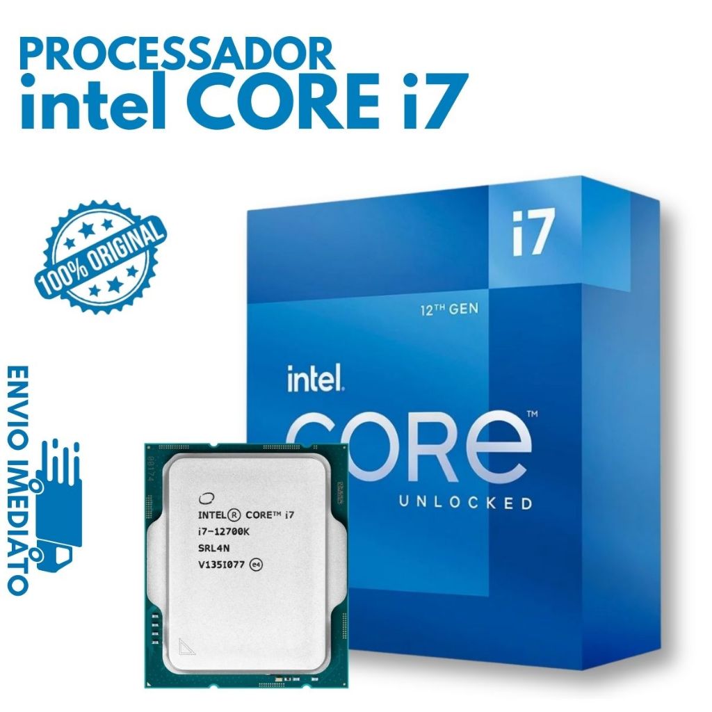 Processador Intel Core i7 12700K Unlocked 12° Gen LGA 1700 / 20 Threads