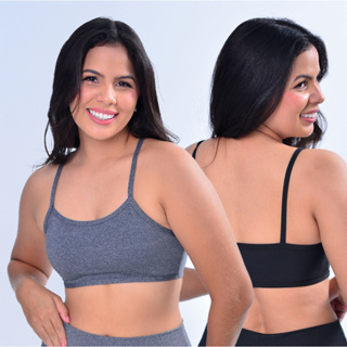 Kit 2 Top Alcinha Fitness Sem Bojo Feminino Academia em Oferta na Shopee