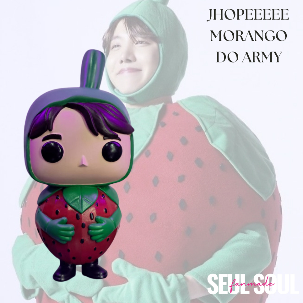 POP CUSTOM ESTILO FUNKO POP - JHOPE - MORANGO DO ARMY - LEIA A DESCRIÇÃO