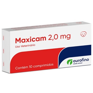Anti-inflamatório para cães e gatos Maxicam 2mg 10 comprimidos Ourofino em Oferta na Shopee