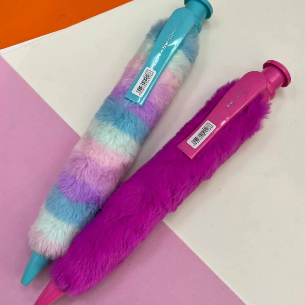 Caneta Pelúcia Gigante Rosa Azul Brw Big 1.0 Infinity Plush Fofa em Oferta na Shopee