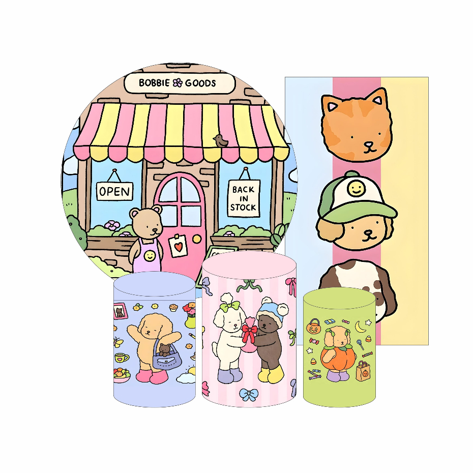 Kit Completo Para Painéis de Decoração De Aniversário Infantil Bobby Goodies
