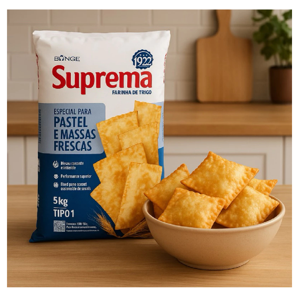 Farinha de Trigo Suprema 5kg Tipo 1 Especial para Pastel e Massas Frescas