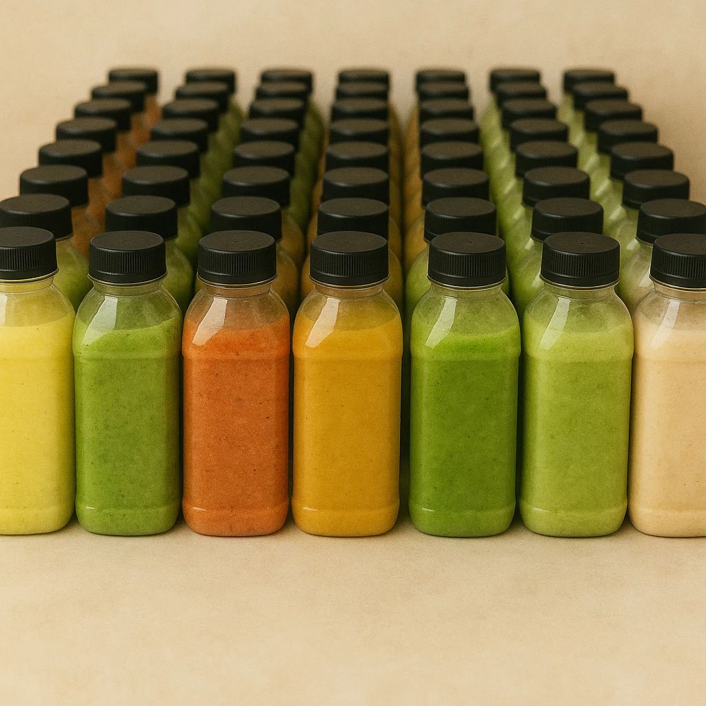 20 Garrafas 200ml / 300ml com Tampa PET pra Suco e Caldos Garantia de Fábrica