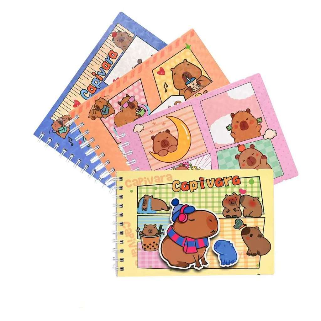 Imagem kit 4 Livro de colorir Capa dura48 páginas 180 gPáginas A5 