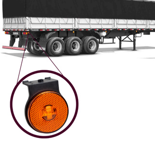 Kit 4 Lanterna LateraL LED Carreta Randon Bivolt 12V 24V Universal Caminhão Reboque em Oferta na Shopee