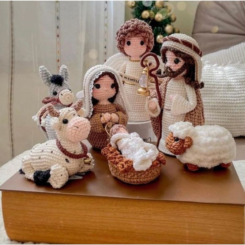 sagrada Família Presépio de crochê amigurumi! /Presépio Natal