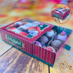 10 CAIXA GAVETA NATAL 9 DOCES 12X8X4 5715 (NATAL 2025 IDEIA) (CHOCO)