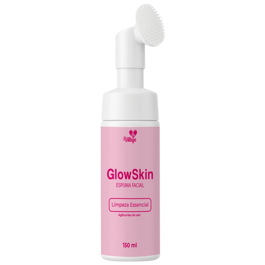 Espuma Sabonete Facial GLOW SKIN de Limpeza Com Aplicador 150ml em Oferta na Shopee