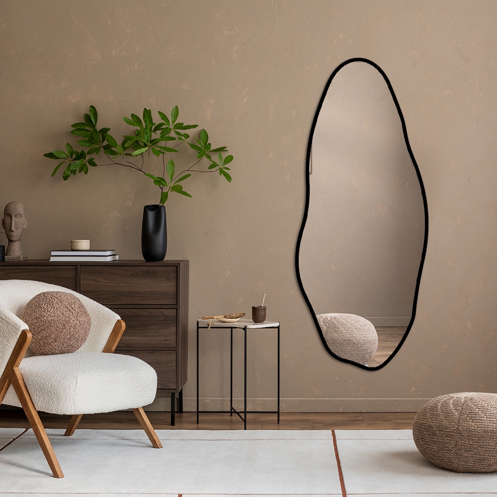 Espelho Grande Corpo Inteiro 70x160  Modelo Pedra Orgânico para Closet  Provador em Oferta na Shopee