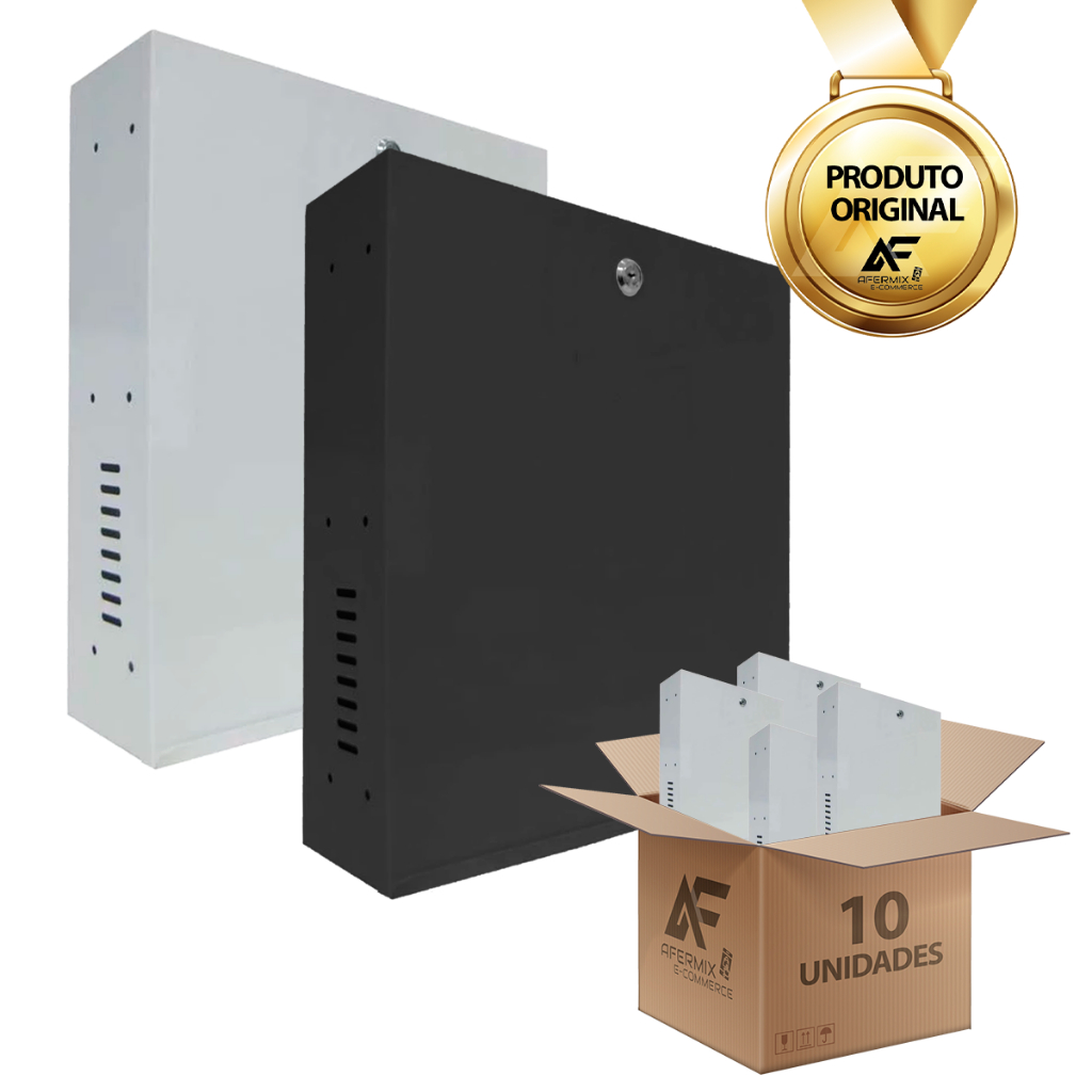 Kit 10 Rack Caixa Metálica Vertical Parede Para Dvr Cftv