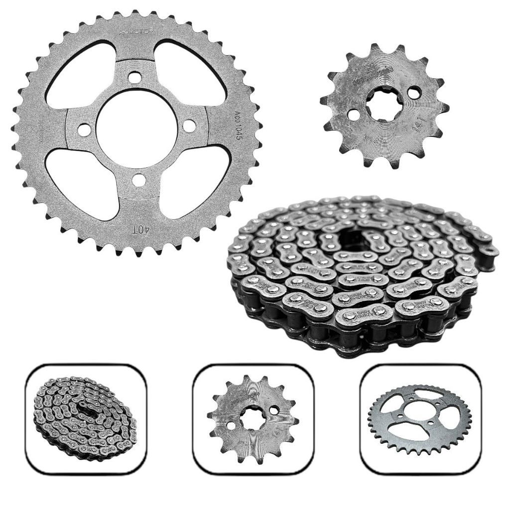 Kit Relação transmissão Aço 1045 Moto Sundown Hunter 90/100 Todos Os Anos