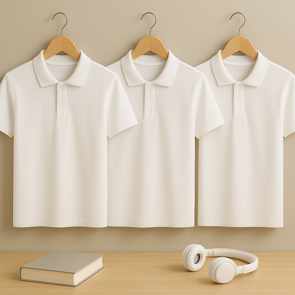Kit 3 Camisas Gola Polo Casual Algodão Premium Luxo