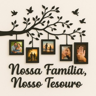 Quadro Decorativo em MDF 10x15– Árvore com Molduras para Fotos de Família em Oferta na Shopee