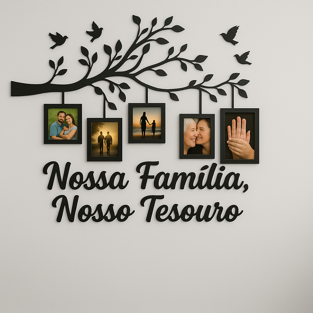 Painel de Parede em MDF com Porta Fotos 10x15 – Decoração Árvore da Vida em Oferta na Shopee