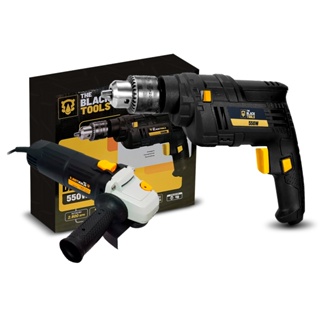 Kit Ferramentas Furadeira Com Impacto + Esmerilhadeira Lixadeira 4.1/2 The Black Tools em Oferta na Shopee