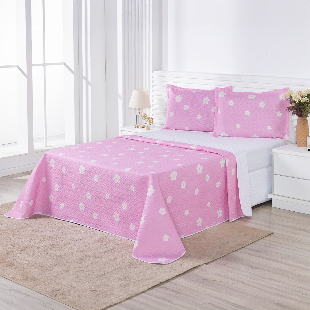 Kit Cobre Leito Casal Padrão 3 Peças Dupla Face Bouti 200 Fios Micro Percal Toque Macio em Oferta na Shopee