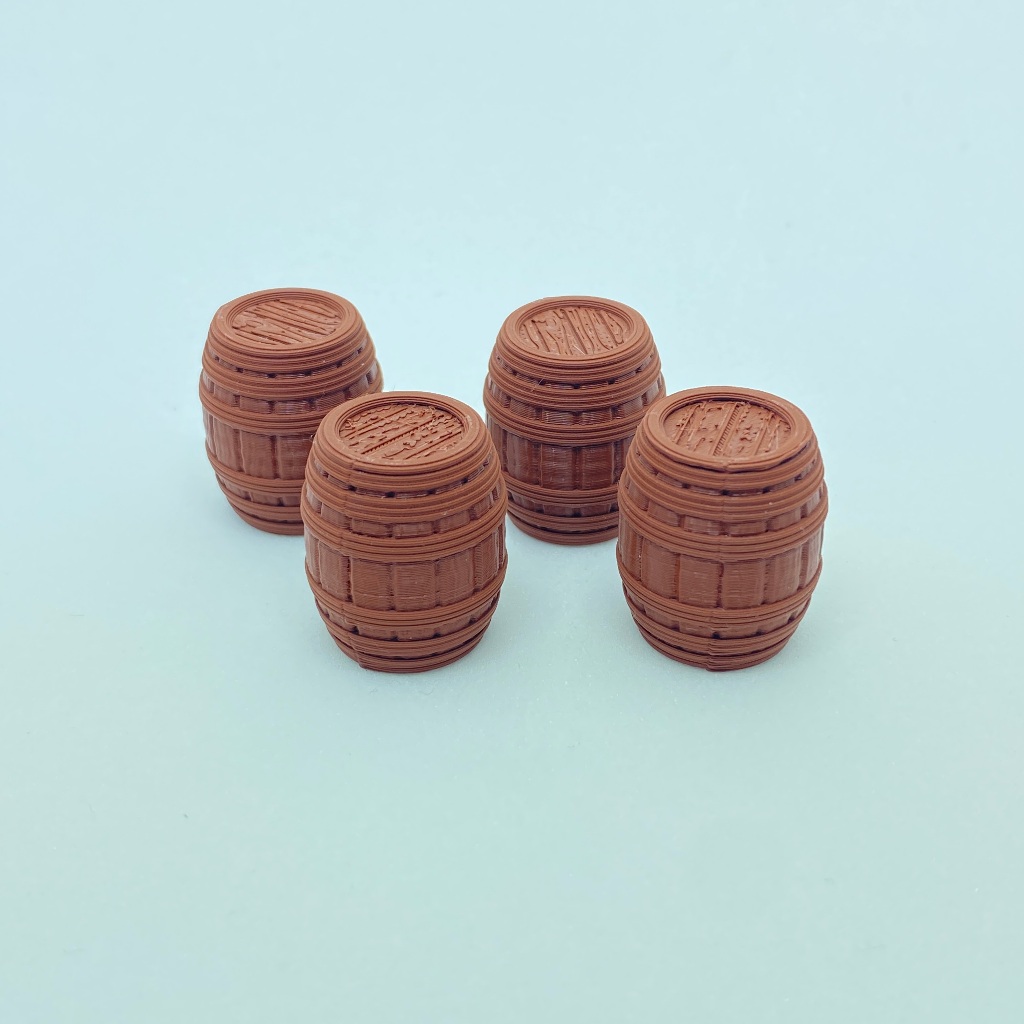 Kit 4 Barril de Taverna 3D Board Game – 2,2x2,2x2,5cm