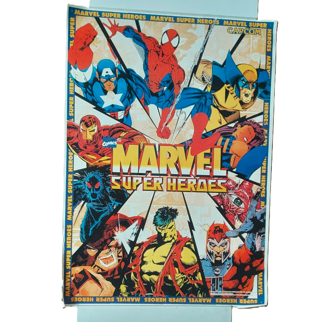 Cartaz Antigo Usado - Marvel Super Heroes - Capcom