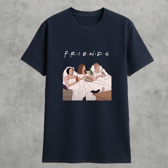 Blusa Básica Serie Friends Phoebe Rachel Monica Camiseta Gola Redonda 100% Algodão