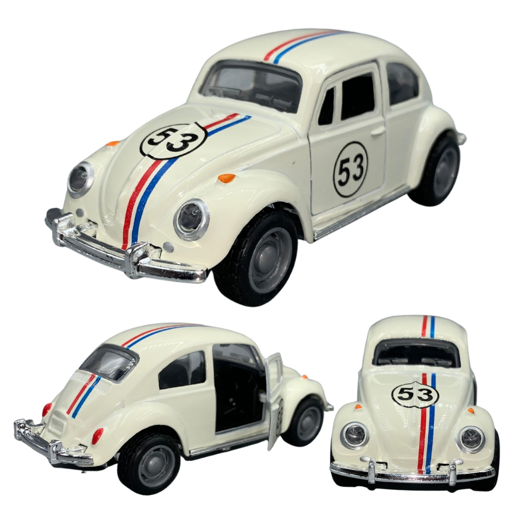 Carro Antigo Fusca Herbie Miniatura De Coleção Escala 1/43